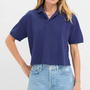 TUCKERNUCK Navy Pique Holmes Boyfriend Polo - Size Small